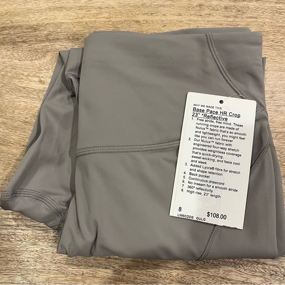 NWT Base Pace High Rise Crop Reflective - Picture 5 of 5